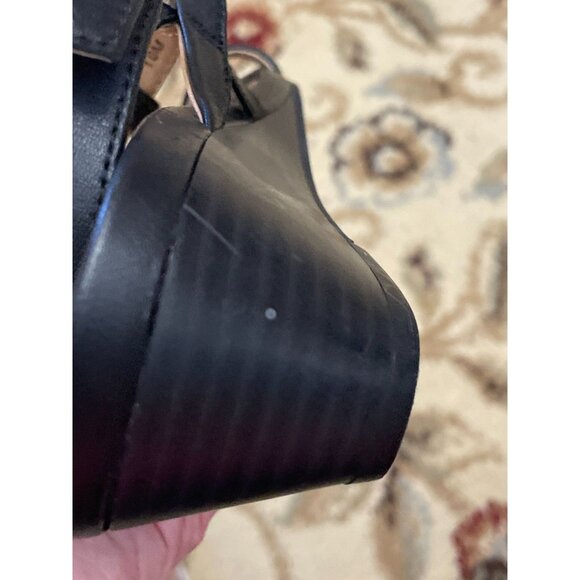 Vionic Cali Wedge Sandals Size 10 Black Leather Strappy - Picture 11 of 11